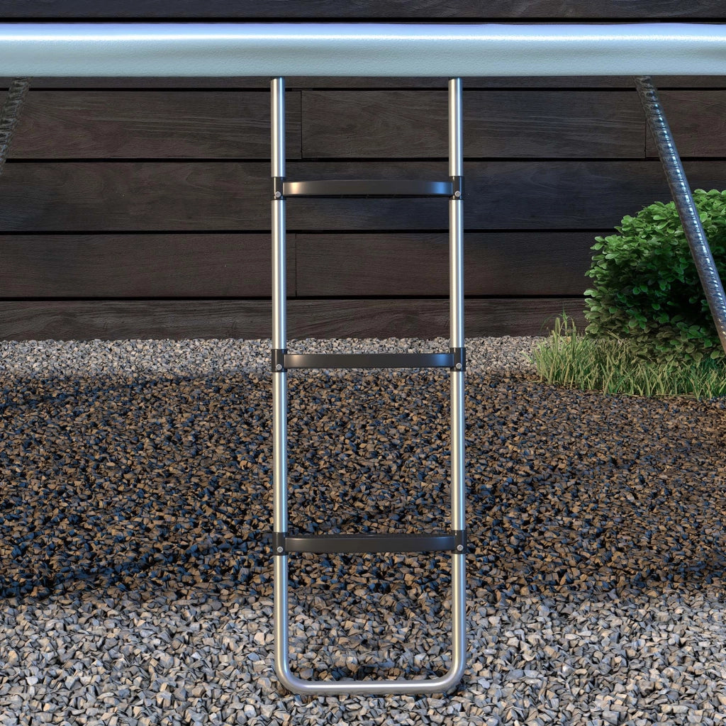 Scala Letto 3 Gradini ¨C Zephmum ¨C Argento 110x32 cm
