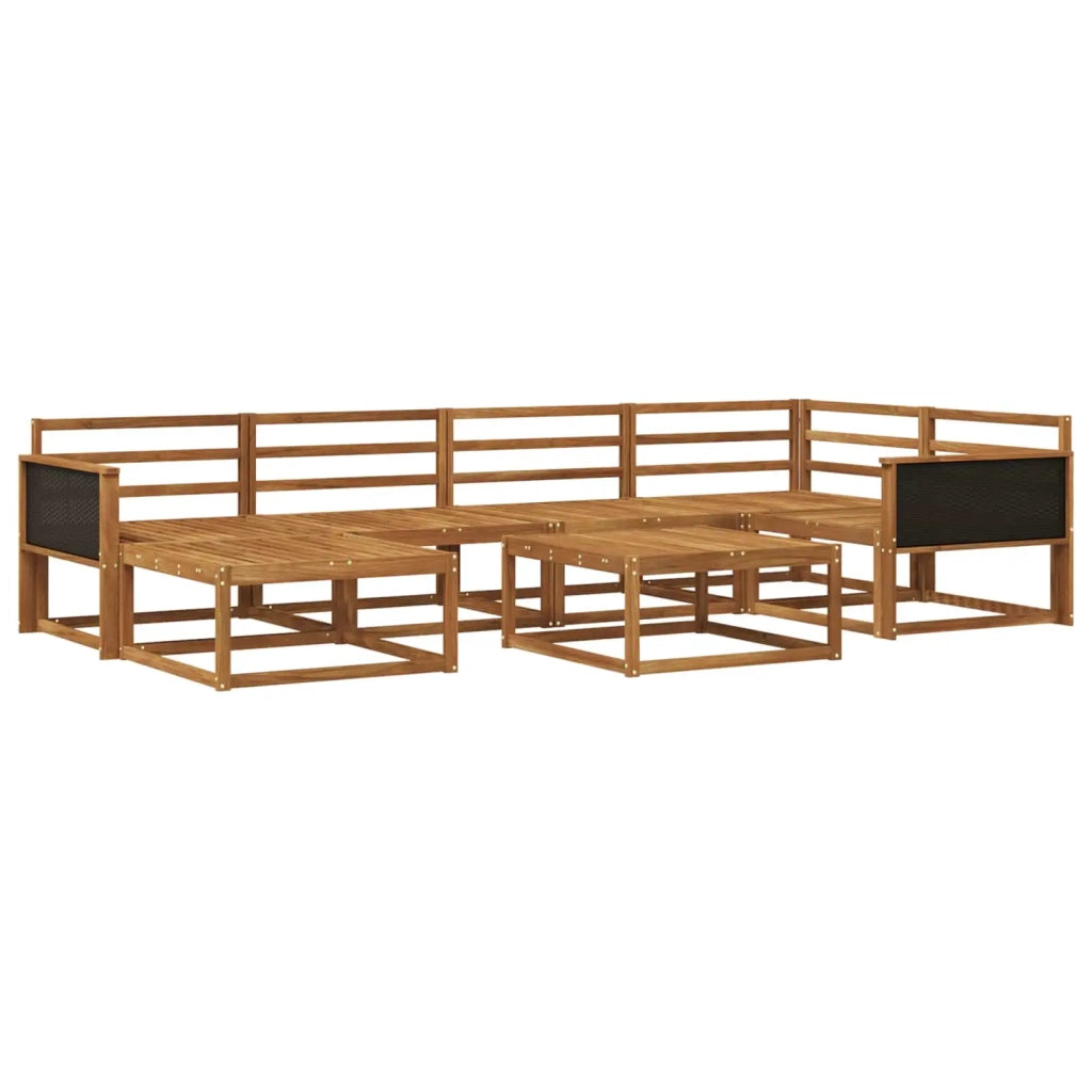 Set di divani da esterno 7 pcs Naturale