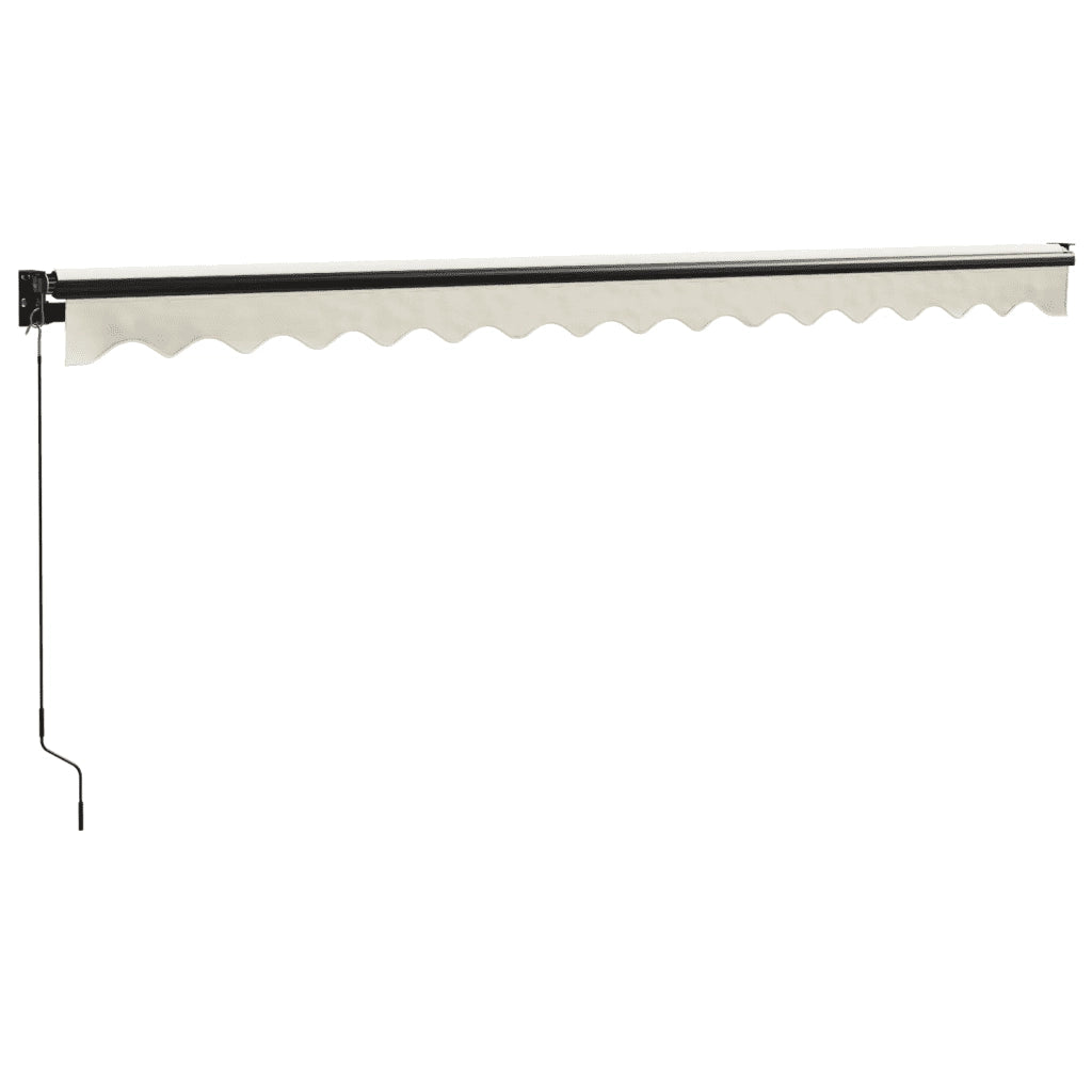 Tenda da Sole Retrattile Crema 4,5x3 m in Tessuto e Alluminio