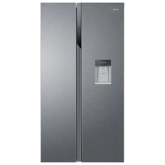 Haier HSR3918EWPG SBS 90 Serie 3 Frigorifero Side by Side 521 L 177 cm Classe E 38 dB No Frost Water Dispenser colore Argento