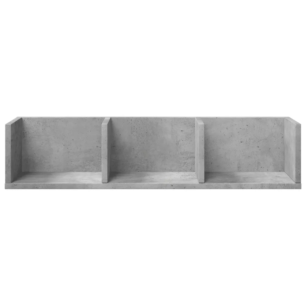 Armadietto a Muro | Mobili Parete 2 pz Grigio Cemento 75x18x16,5 cm in Multistrato
