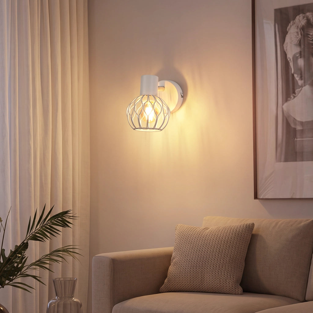 ZMH Faretto da soffitto 1 Luce Bianco E14 Metall Orientabile 350¡ã per Corridoio Cucina Camera Senza Lampadina
