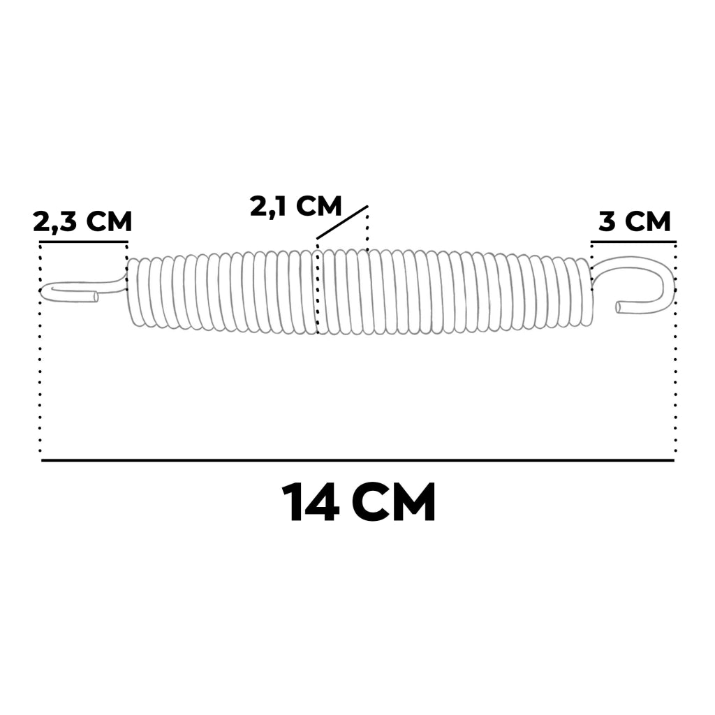 Jumpoo - Set 42 Molle a Trazione di Ricambio 14 cm 28 Spire per Trampolini o Lavori di Bricolage in Acciaio Oro