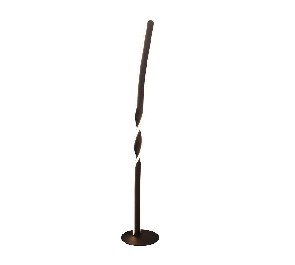 Piantana LED, metallo, nero, H 110 cm, Ginko