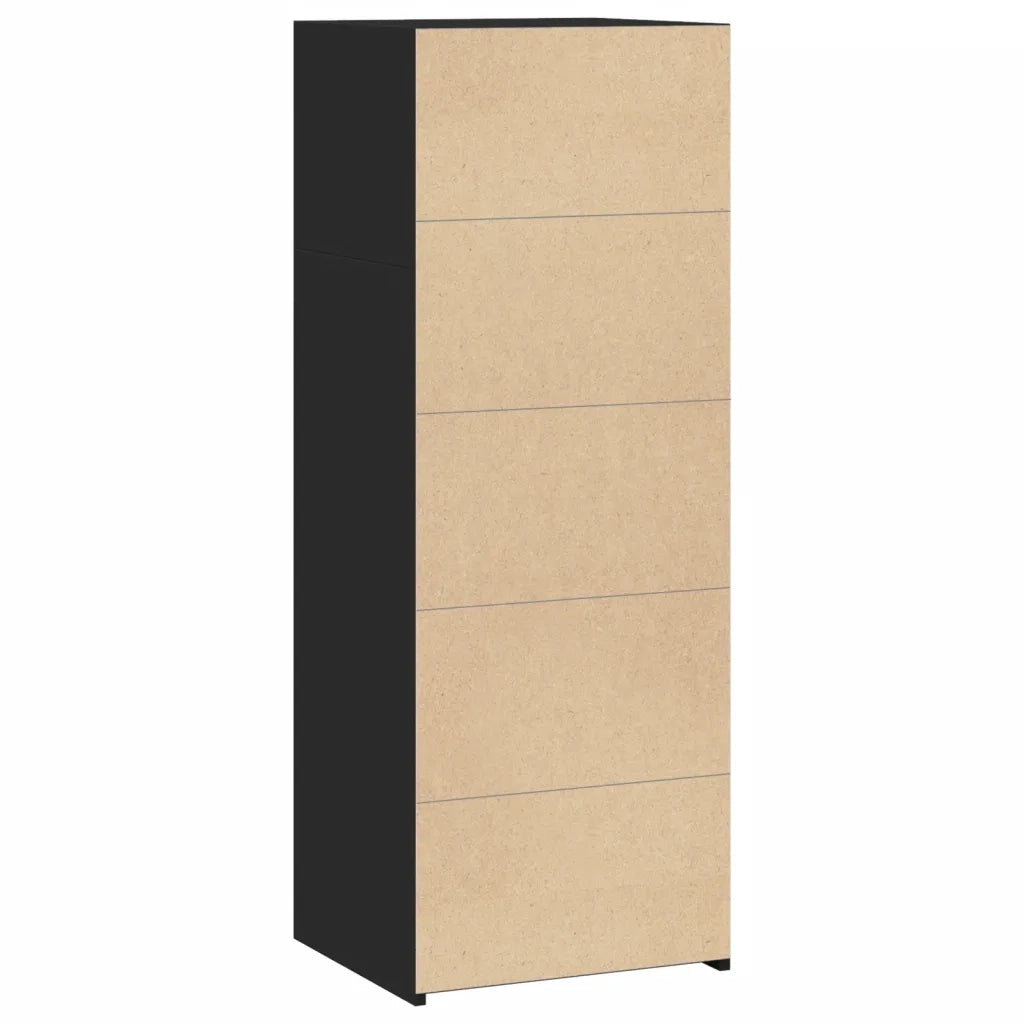 vidaXL Credenza Nera 45x41x124cm in Legno Multistrato