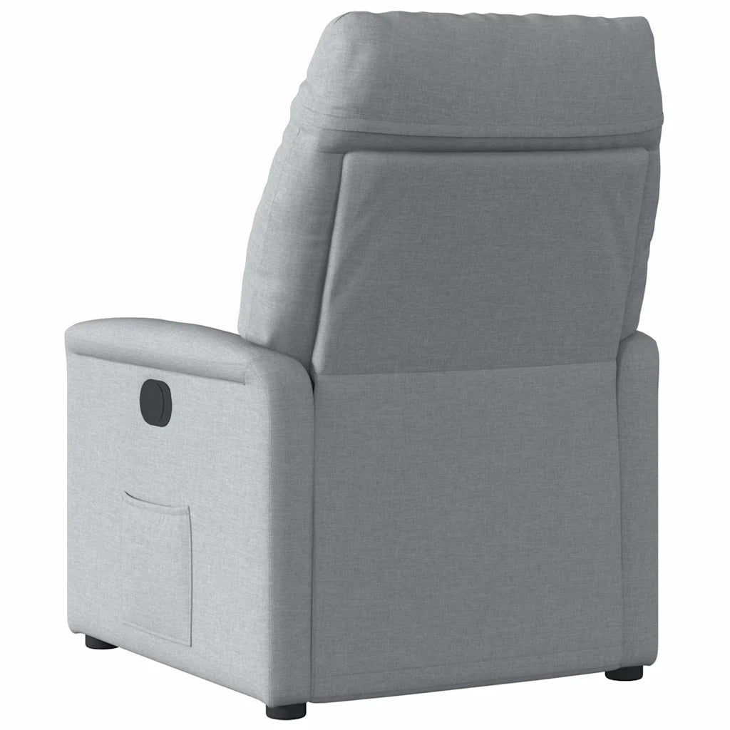 Divano Sedia-Poltrona Reclinabile in Tessuto Grigio Chiaro 836886