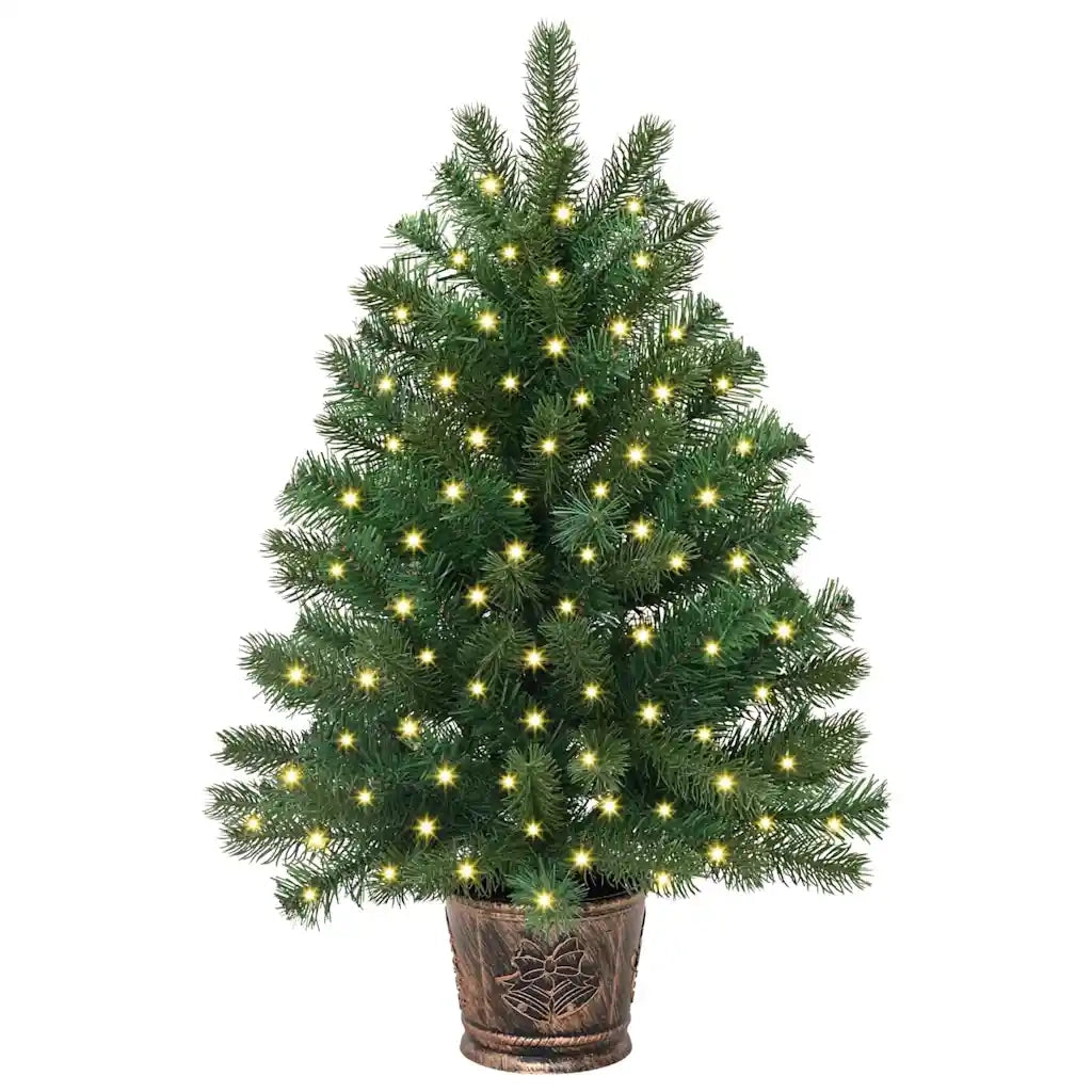 Albero di Natale artificiale con 150 LED Verde 65 cm PE e PVC 3397298