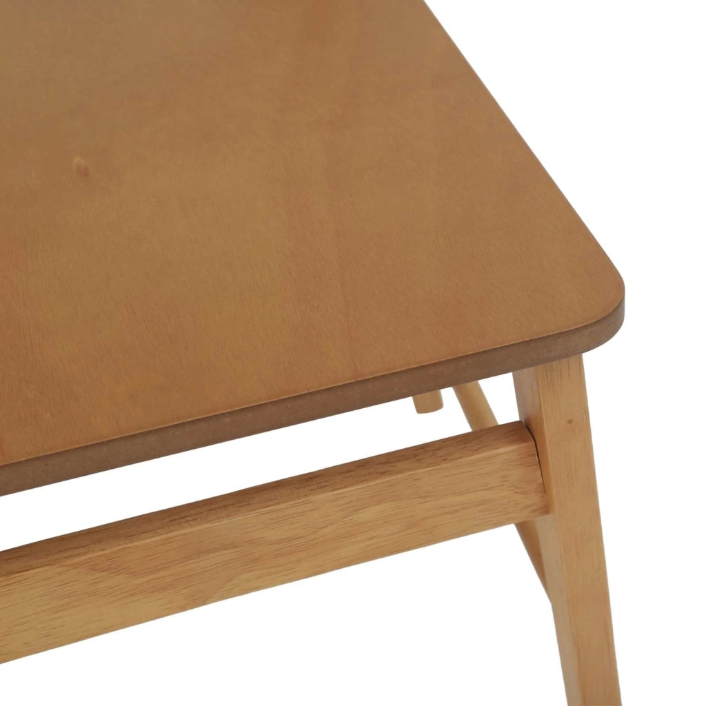 Sedia da pranzo 2 pcs Naturale Legno di gomma solido
