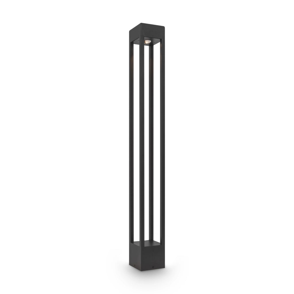 Lampada Da Terra Moderna Da Esterno Metallo Grafite Luce Led 10W Ip65