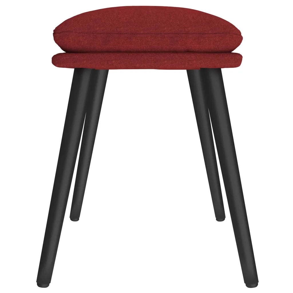 Poggiapiedi Rosso Vino 45x29,5x35 cm in Tessuto 341501