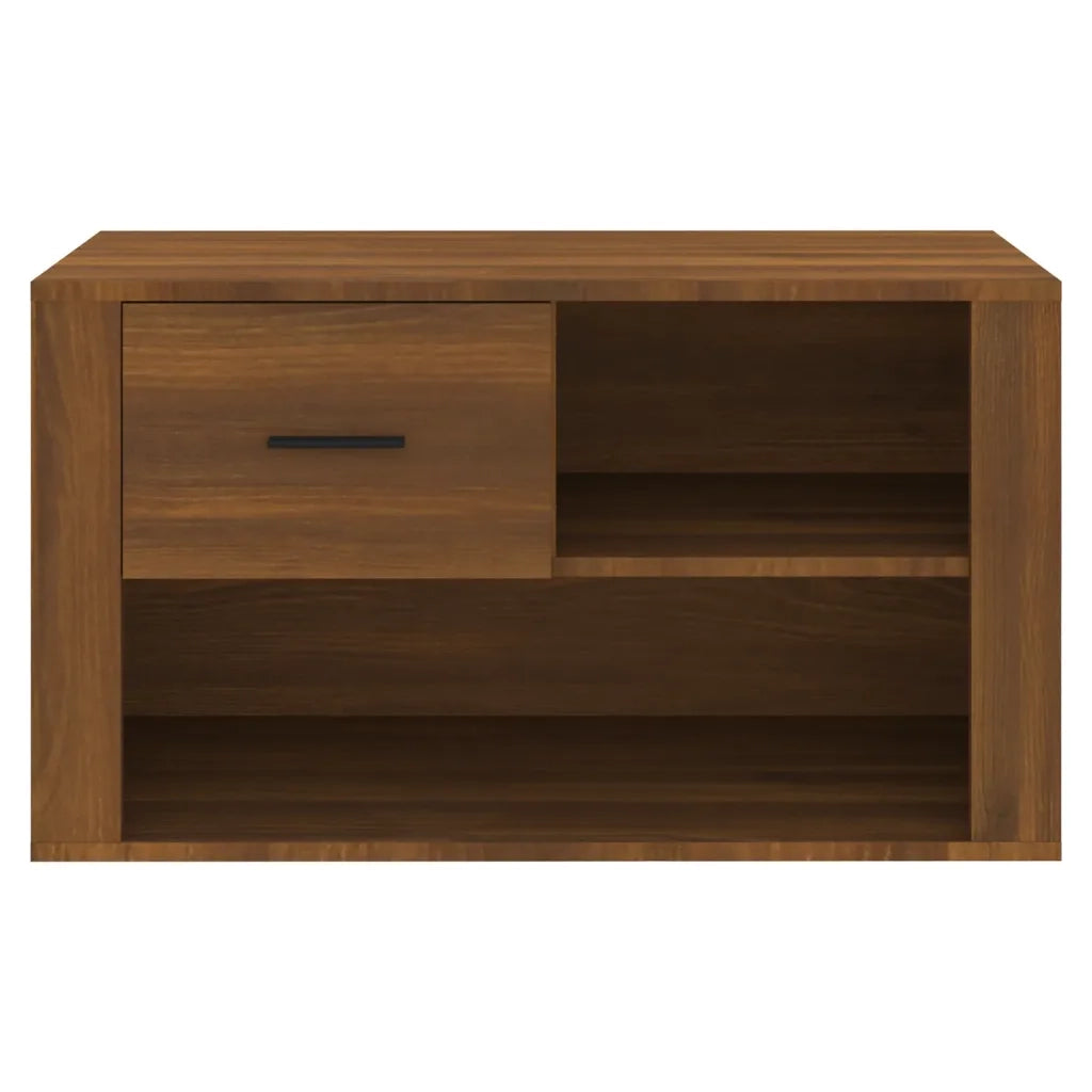 Scarpiera Rovere Marrone 80x35x45 cm in Legno Multistrato 816759