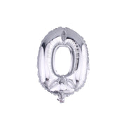 Trade Shop - Palloncino Numero 0 Gonfiabile Elio Argento 35 Cm Compleanno Festa Party Casa -