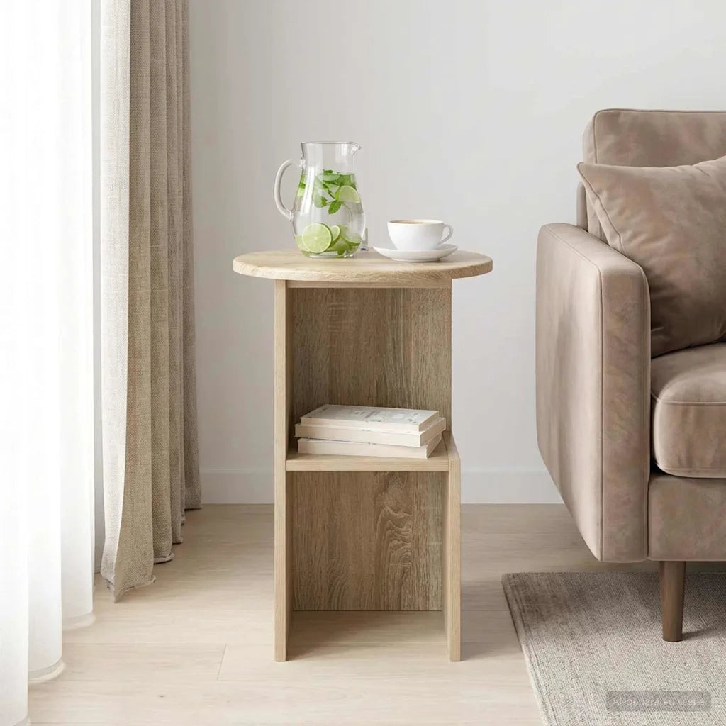 Tavolo laterale Rovere Sonoma Ø 39,5 x 55 cm 8001039