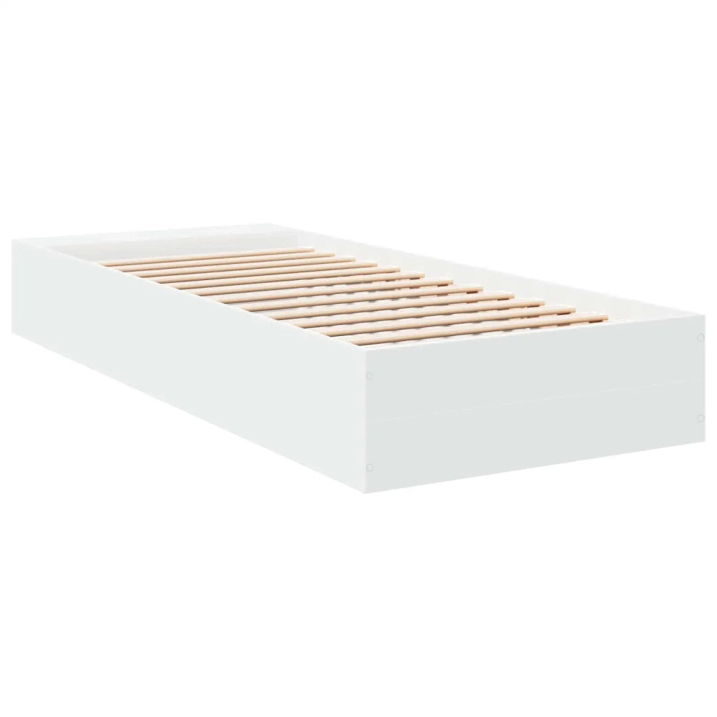 Telaio del letto con storage con lo scaffale Bianco 80 x 200 cm 3429557