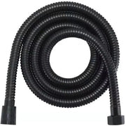 Serpentino da doccia 1,5 m - Nero - Acciaio inossidabile duraturo - Estensione per getto doccia - Leggero - Connettiure universale G1/2 - Tubo da doccia