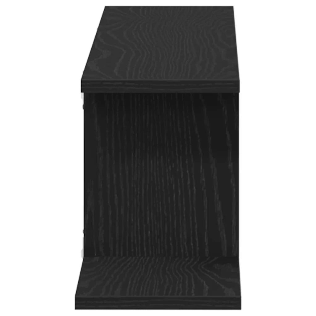 Mensola per TV da fissare a muro A parete Rovere Nero 862638