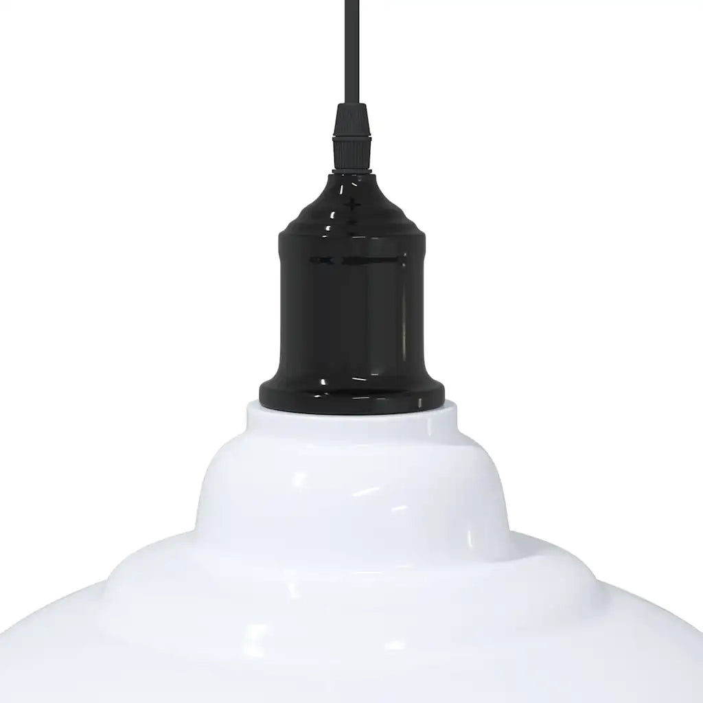 Lampada Sospensione Regolabile E27 Bianco Lucido ?31cm Metallo CFW3209136