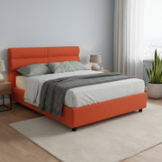 Letto Matrimoniale Briatico, Letto Matrimoniale Materasso Incluso Made in Italy, Arancione