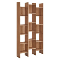 Libreria 15 Ripiani 96x24,8x192 cm in Legno MDF Rovere