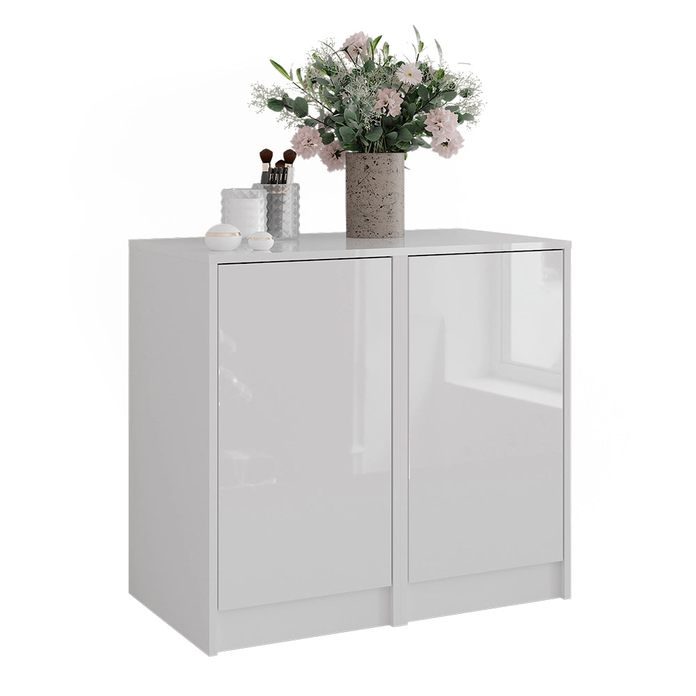 Vicco Credenza Bianco/bianco lucido 80.2 x 76 cm 2 parti