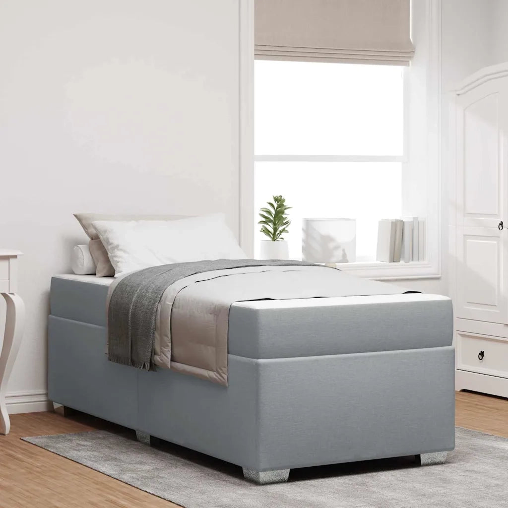 Struttura del letto Grigio chiaro 80 x 200 cm Tessuto