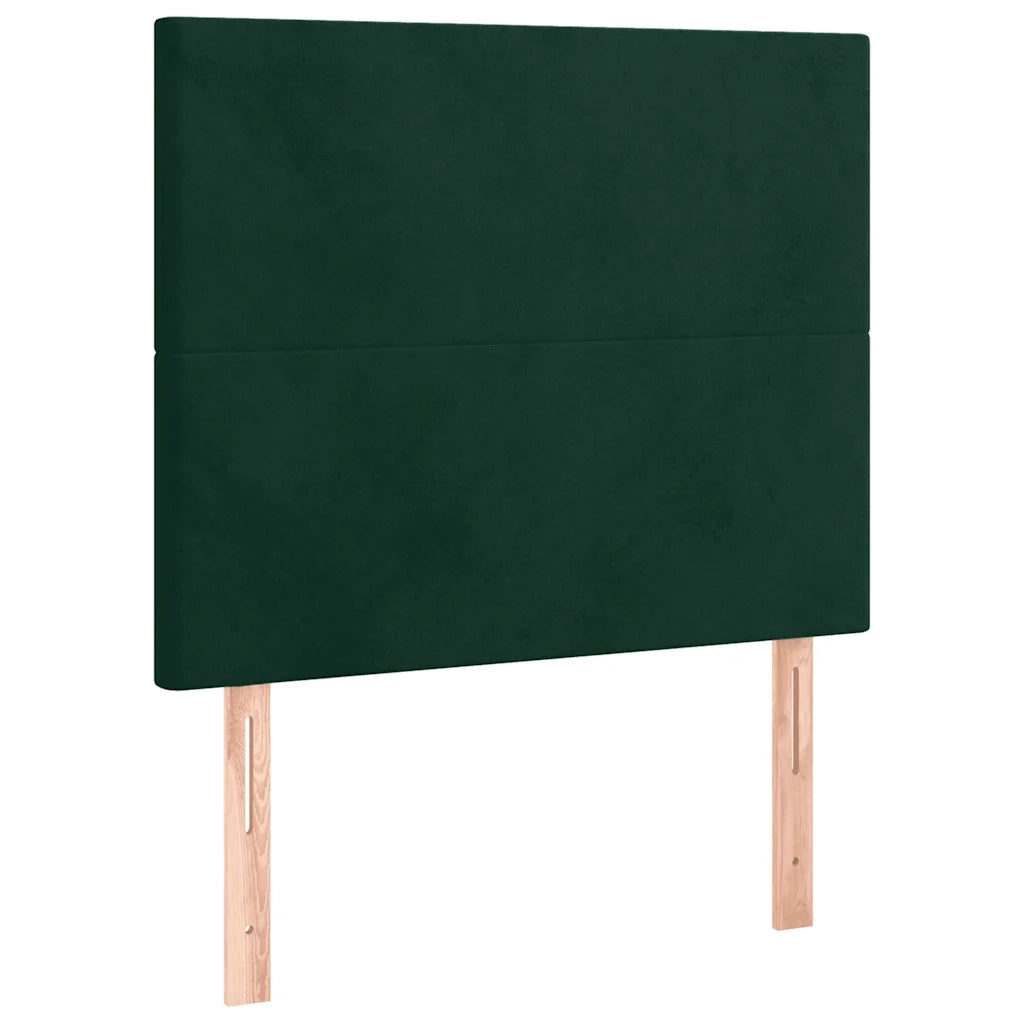Giroletto a Molle con Materasso Verde Scuro 100x200 cm Velluto 3132546