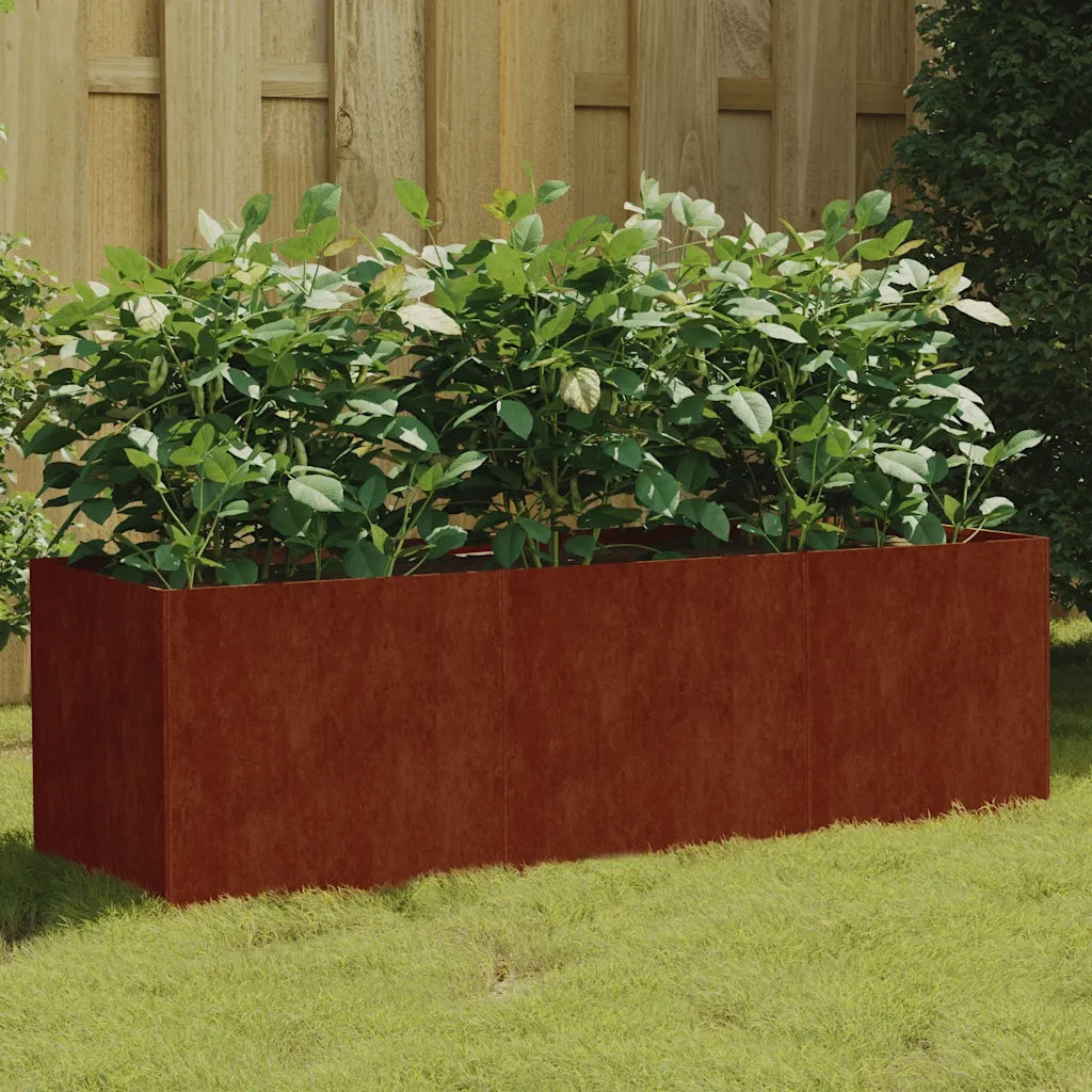 Fioriera Rialzata da Giardino 120x40x40 cm in Acciaio Corten 824520