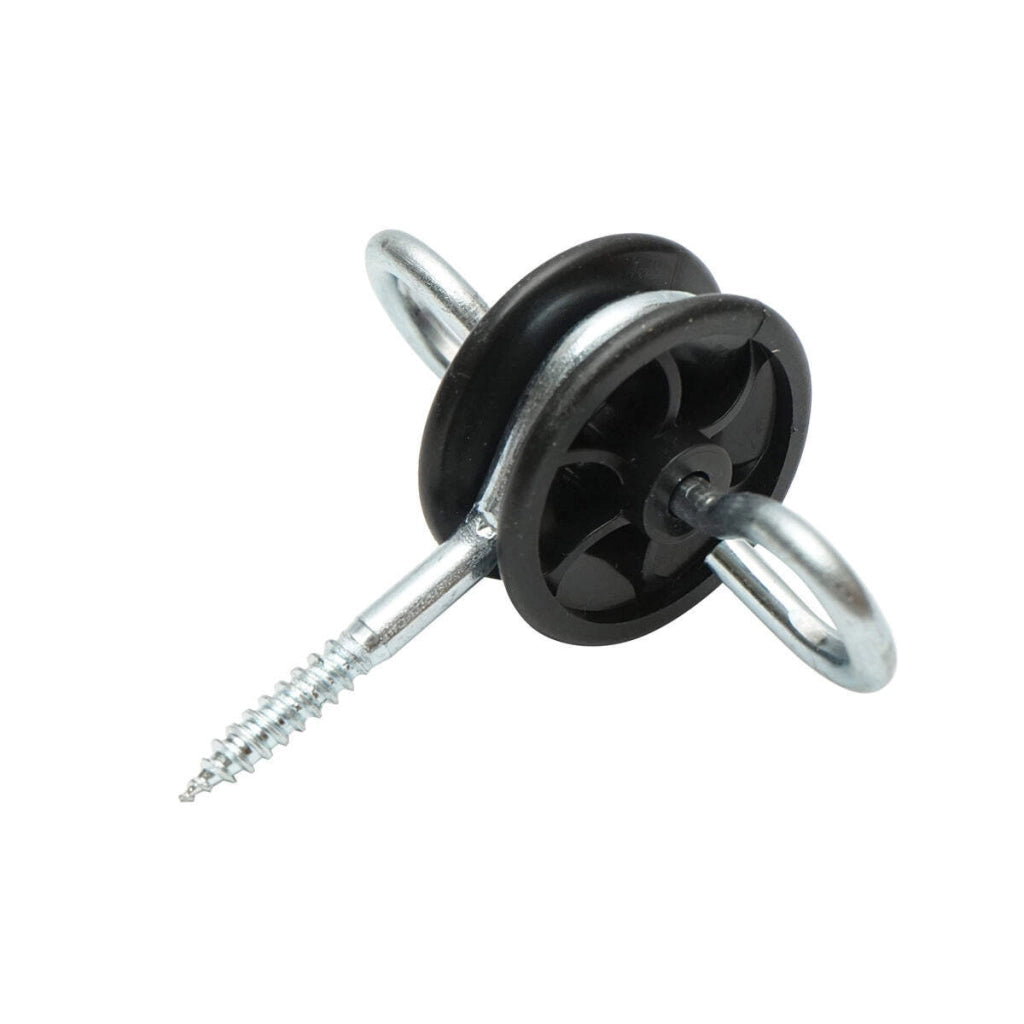 Isolatore in acciaio inossidabile con ancoraggio doppio, 5.9 mm, 90x86 mm, per recinzione elettrica, Breckner Germany
