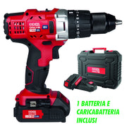 TRAPANO AVVITATORE A BATTERIA LITIO 18V 2AH PERCUSSIONE TRB05 ONLY1    EXCEL ONLY1
