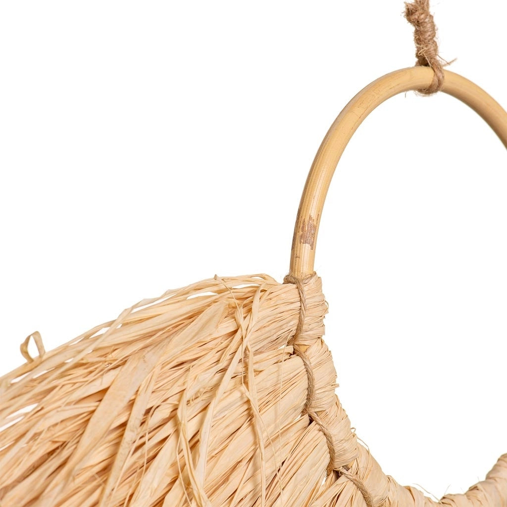 Collana decorazione muro in fibra naturale marrone 23x02x16h