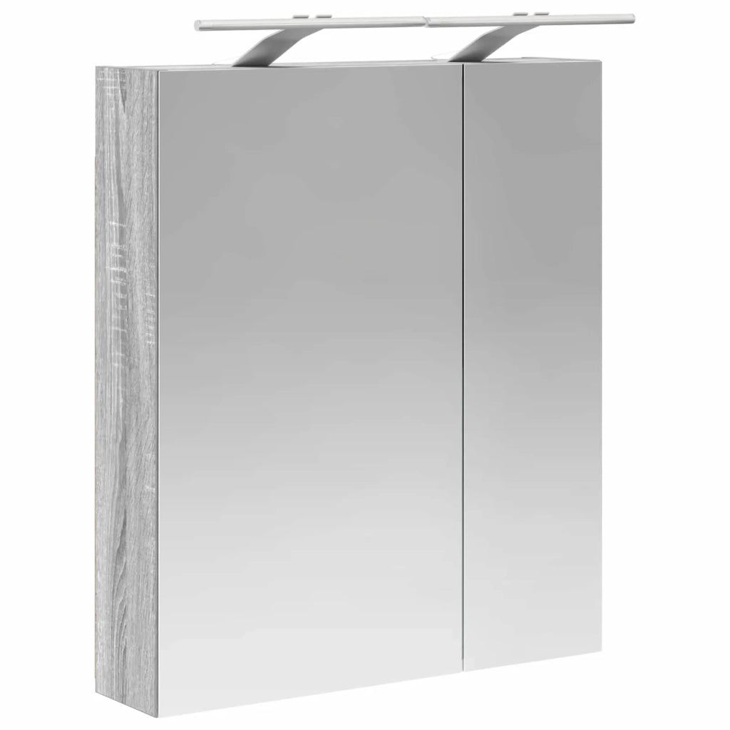 Mobiletto per specchio da bagno Grigio Sonoma 60 x 14,5 x 70 cm 889068