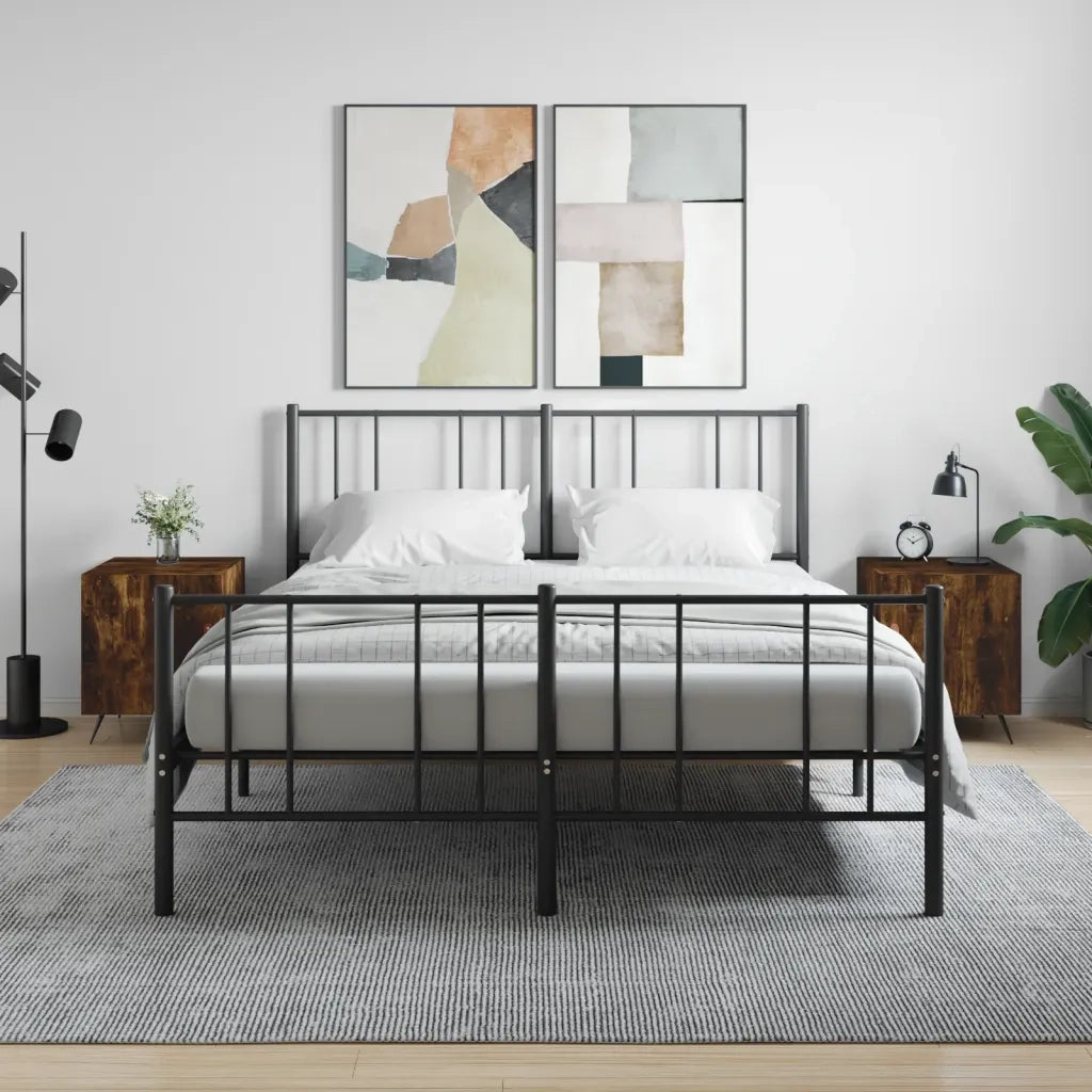 Set di 2 Comodini | Armadio da Notte | Mobiletto da notte Rovere Fumo 40x40x50 cm in Legno Multistrato