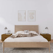 Comodini 2 pz-Set di 2 Tavolino da notte ambra 40x34x35 cm in Legno Massello di Pino