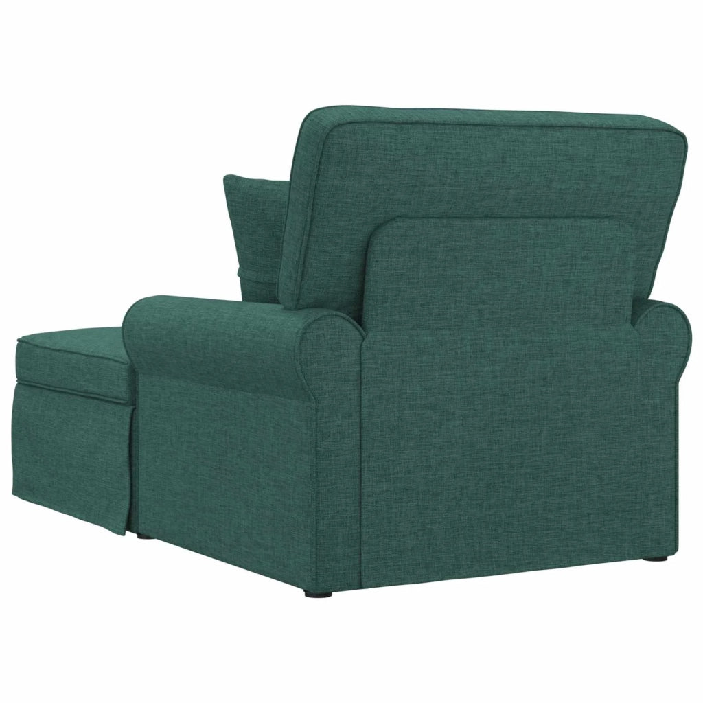 Chaise Longe con Gonna con cuscino 3 pz Verde Scuro Tessuto CFW5572784