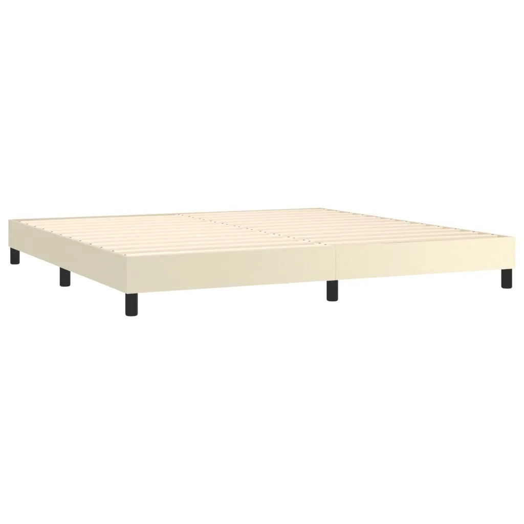 Giroletto a Molle con Materasso Crema 200x200 cm in Similpelle 3141145