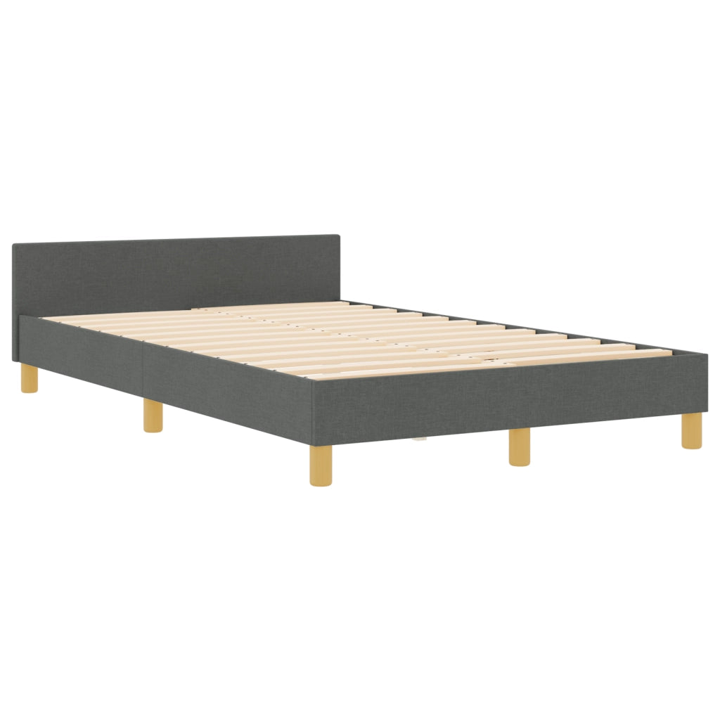 Letto in Grigio Scuro 120x200 cm Tessuto