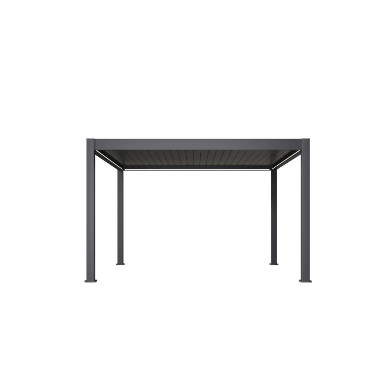 Pergola bioclimatica motorizzata Ombréa ELMO autoportante 4x4M - Antracite