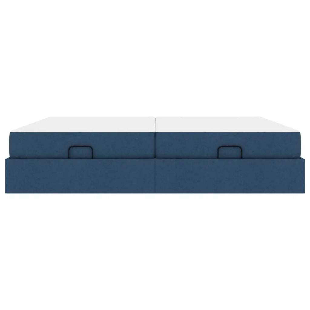 Struttura letto con materasso con materasso 2 pcs Blu Tessuto 3399521