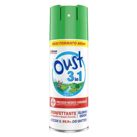 DISINFETTANTE ELIMINA ODORI PER AMBIENTE 3IN1 'OUST' 400 ml