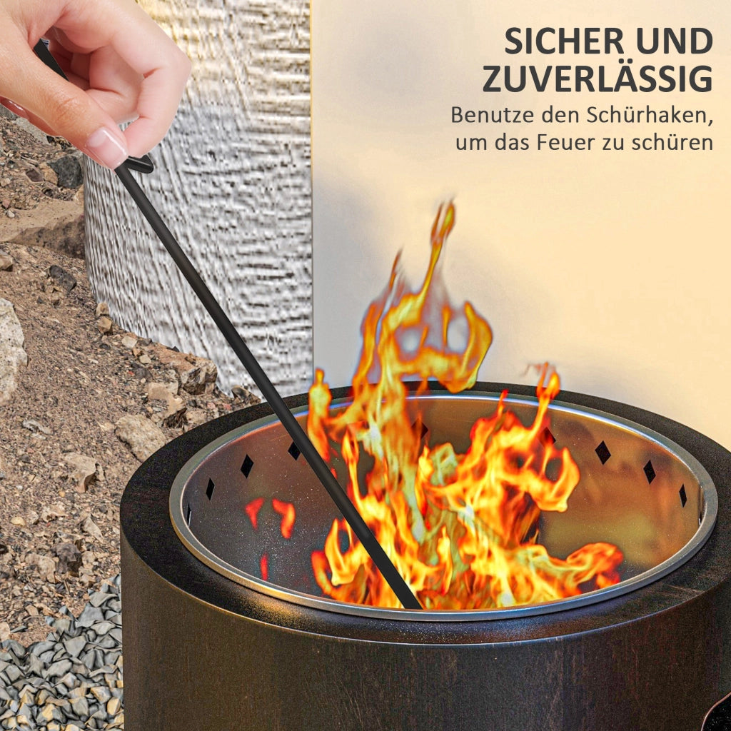 Braciere Feuertonne Fuoco Giardino ¨C zephmum ¨C 45x45x42 cm Nero Bronzo