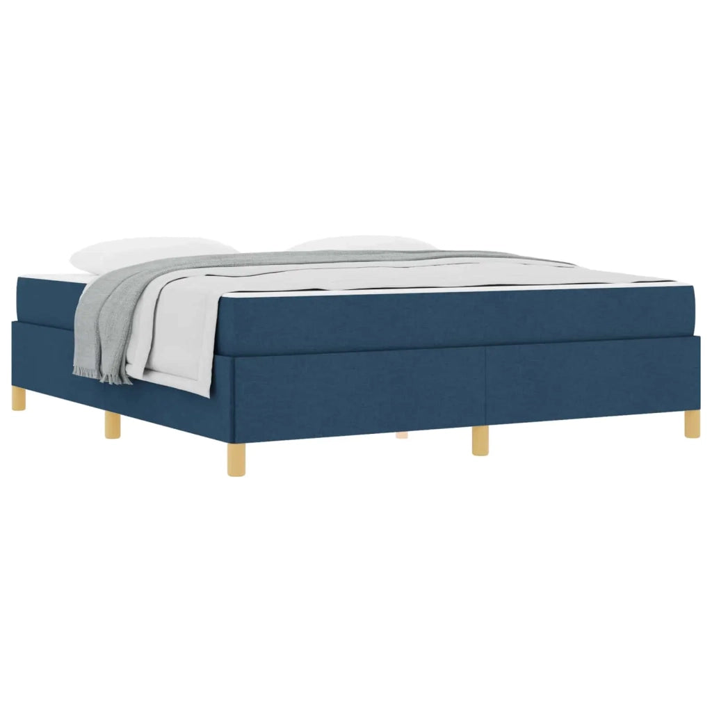 Struttura del letto con materasso Blu 180 x 200 cm Tessuto
