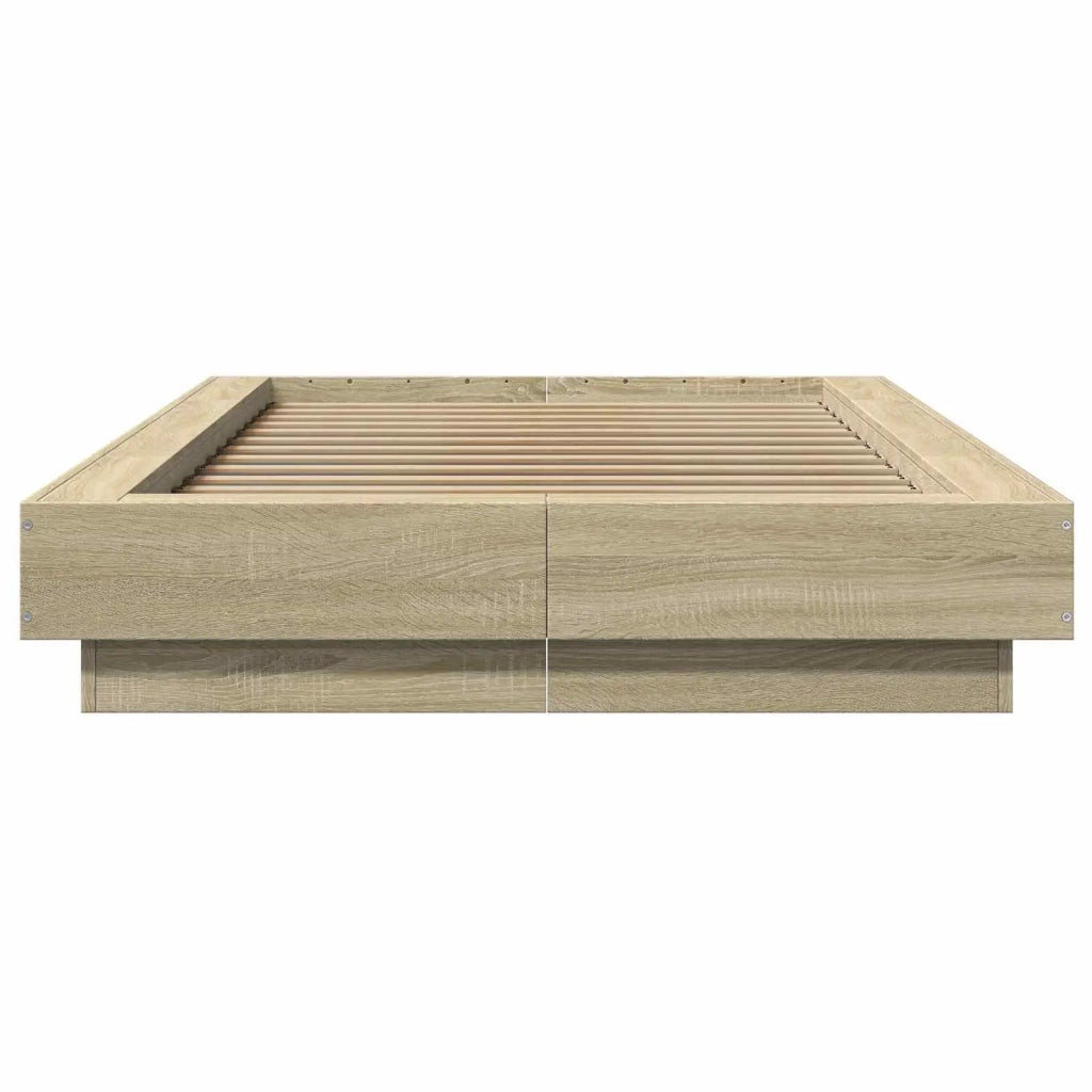 Letto con LED Rovere Sonoma 80 x 200 cm Legno ingegnerizzato 3429582