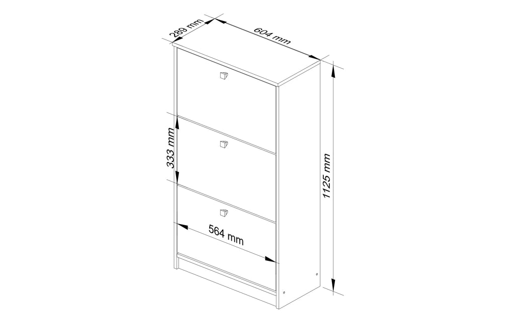 Scarpiera AKORD Sonoma Quercia 60 cm 3 ante 60x28,5x113 cm