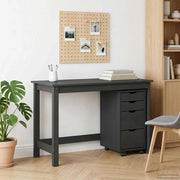 Set scrivania e mobiletto su ruote MOSS 2 pz Grigio 3438792