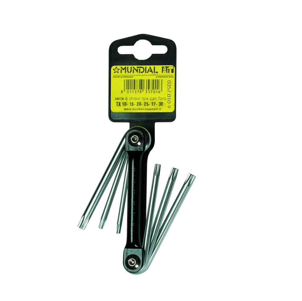SET CHIAVI TORX MUNDIAL TX 10,15,20,25,27,30 - MUNDIAL