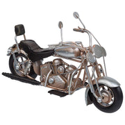 Moto in metallo argento 19x8,5x11h