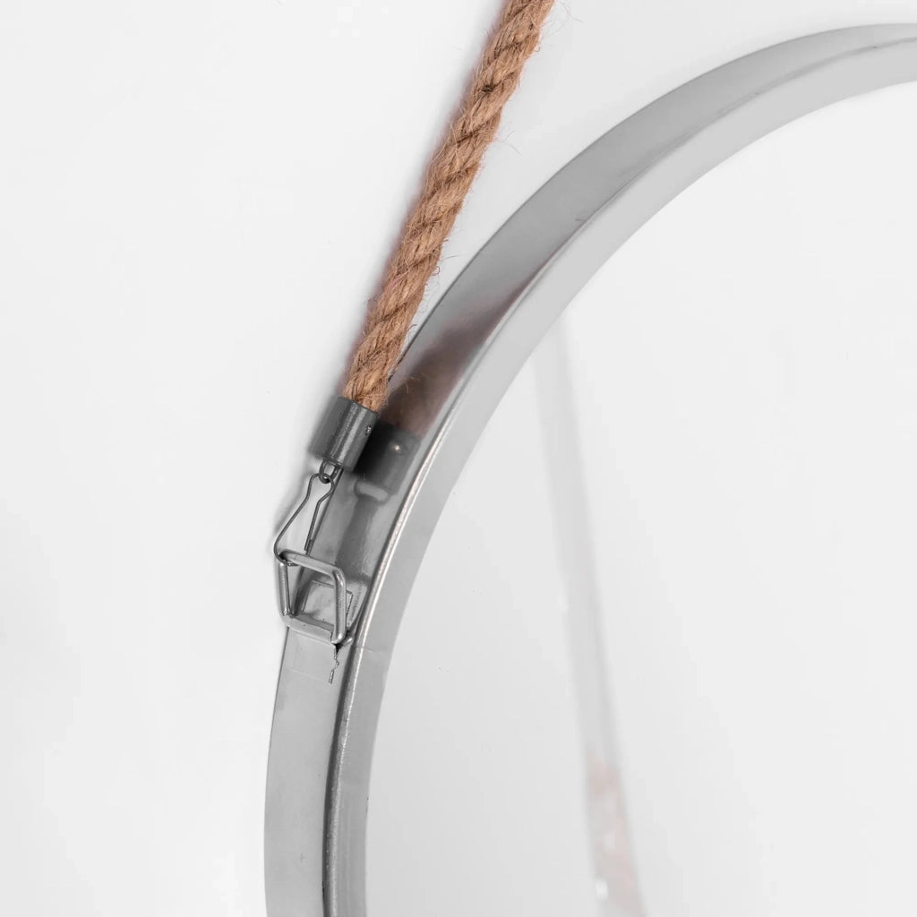 Rotondo Specchio Con Corda 40cm Silver Klmh-0410s-1