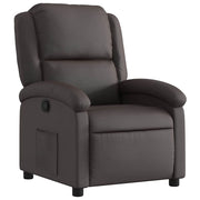 Poltrona | Sedia Relax Reclinabile Marrone Scuro in Vera Pelle