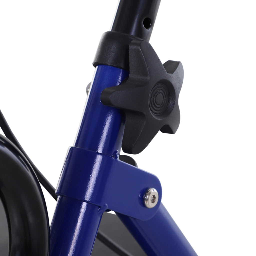 Deambulatore con Ruote e Seduta ¨C zephmum ¨C Blu, Metallo, Pieghevole