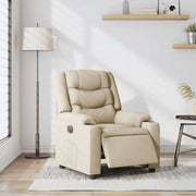 Poltrona Elettrica Reclinabile Crema in Tessuto 3310252